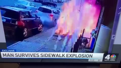 Man survives Sidewalk Explosion