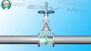 Gate valve working animation