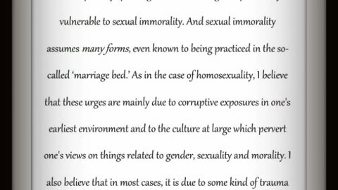 On The Issue of Sexual Immorality