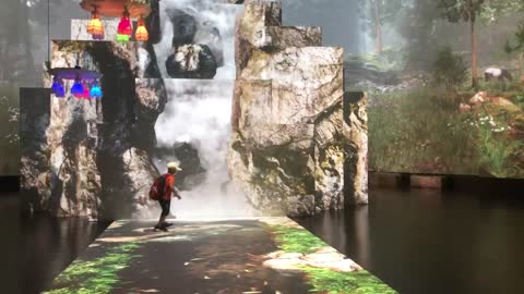 Funny Experience in 3D Waterfall forest