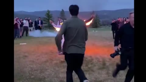 The wonderful wedding shoot with fire