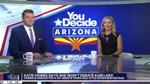 LOL: Arizona Media Slams Coward Katie Hobbs for Dodging Debate with Kari Lake