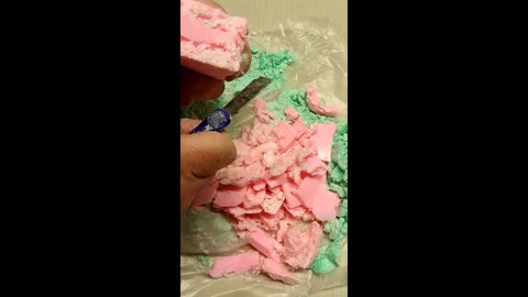 ASMR Cutting Beautiful Microwaved Soap With Glitter