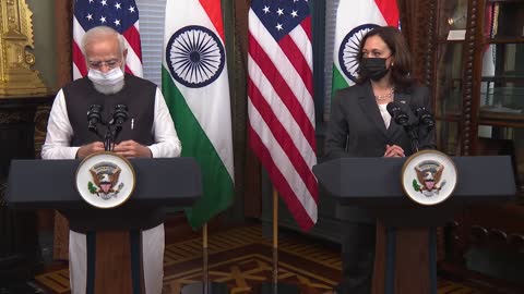 PM Modi, US VP Kamala Harris jointly address the media