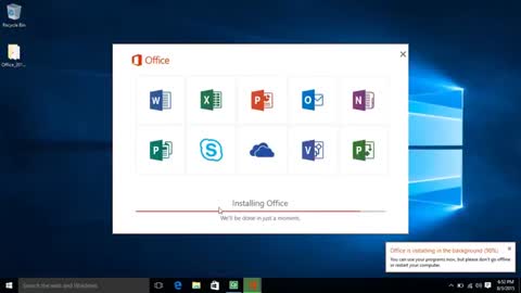 How to activate Microsoft Office 2016