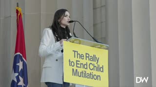 Landon Starbuck speaks at the Rally to End Child Mutilation in Nashville, TN.