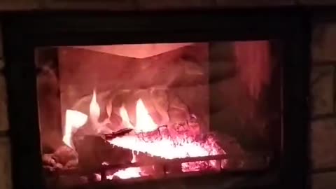 Free Stock Video For Everyone No Money - Exhausted And Hungry … Let's Sit By The Fireplace …"
