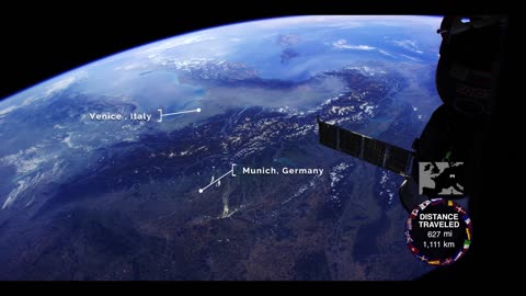Europe from Space in 4K - The International Space Station From Telescope - Relaxing, Meditation