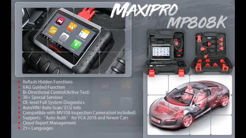 Review: Autel MaxiPro MP808K Diagnostic Scan Tool, Bi-Directional Control Scanner, ECU Coding f...