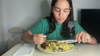 ASMR Pie and mash mukbang