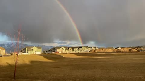 Beautiful rainbow in Utah