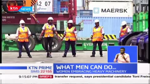 Women embracing heavy machinery which is mainly a male dominated sphere