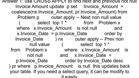 Fill in missing column values