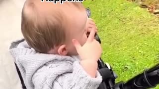 Baby Communicates with Father at Grave Site