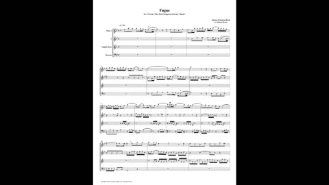 J.S. Bach - Well-Tempered Clavier: Part 1 - Fugue 13 (Double Reed Quartet)