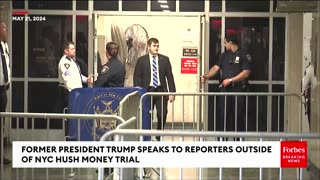 BREAKING NEWS: Trump—Flanked By Son Donald Trump Jr., Ronny Jackson, & More—Speaks Outside NYC Trial