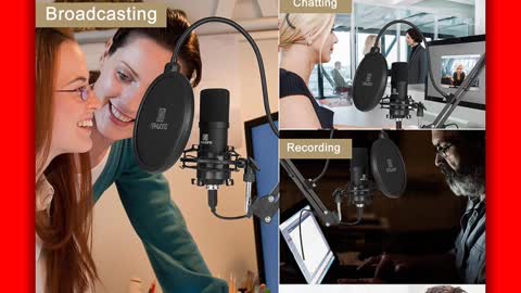 USB Microphone for PC - NAHWONG Professional 192KHz/24Bit Condenser Recording Mic Kit for Podcast