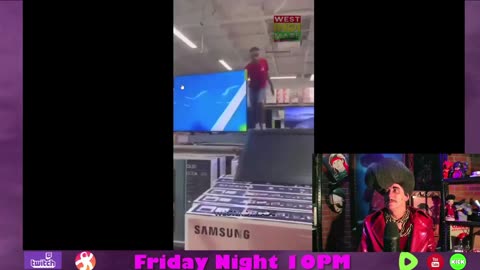 Autistic Child Destroys Entire Sam's Club TV Display As Employees Watch