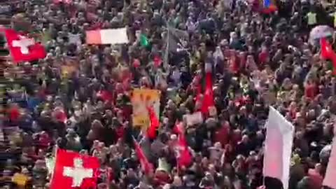 Bern - capital city of Switzerland -- mass rally for freedom from covid tyranny