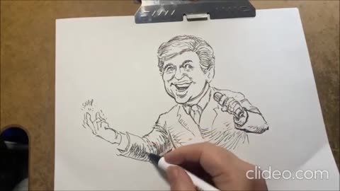 Robbing a Few Minutes: Sped Up Live Drawing of Steve Lawrence.