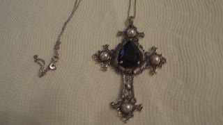 Pearl And Black Spinel Cross Personal Collection