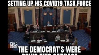 What were the Dems doing when Trump was setting up the COVID-19 fight?