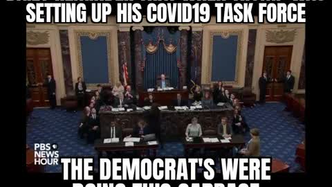 What were the Dems doing when Trump was setting up the COVID-19 fight?