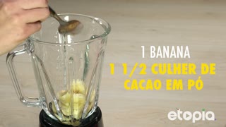 Saudável vitamina de banana e chocolate