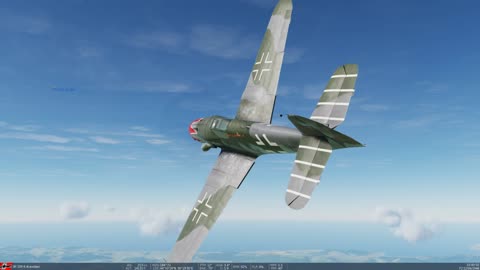 BF-109K4 takes down a P-51D