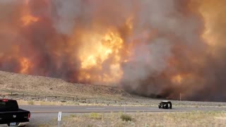 Loyalton Fire near Nevada-California border heading towards 395