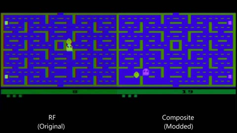 004 - Atari 2600 Split-screen RF Vs Composite Comparison