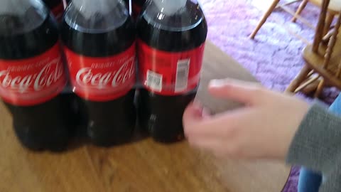 Simple trick to open 6 pack of bottles