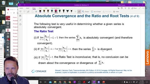 Calculus 2 - Section 11-6 Intro to Absolute Convergence and the Ratio Test