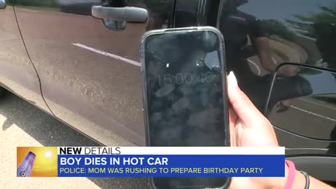 Boy dies in hot car