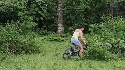 First time riding a bicycle