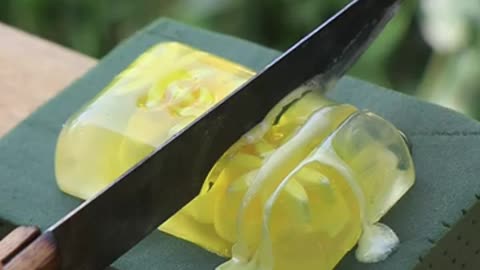 Hot knife vs soap on the floral form #hot #knife #soap #asmr #entertainment