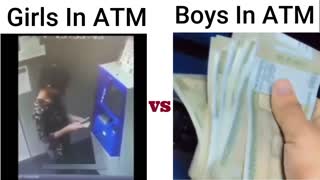 Girls in ATM Vs boys in ATM।