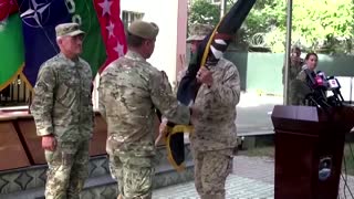 U.S. general symbolically ends Afghanistan war