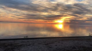 Gulf Coast Sunset & Fish Jumping