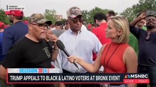 Black And Hispanic Voters Praise Trump At Bronx Event During MSNBC Interview