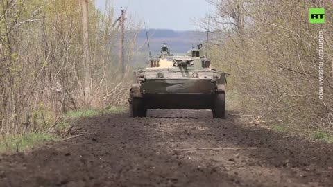 RT. Russian tanks suppress fortified positions of Ukrainian army