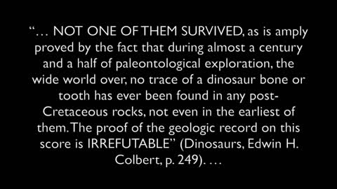 Were Dinosaurs Prior to Adam & Eve?