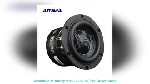 ☘️ AIYIMA 1Pcs 4 Inch Subwoofer Speaker HiFi Home Theater Glass Fiber Cone Audio Speaker 4 8 Ohm 80W
