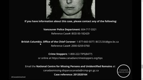 UNIDENTIFIED: Vancouver Jane Doe (2000) | CANADA UNSOLVED