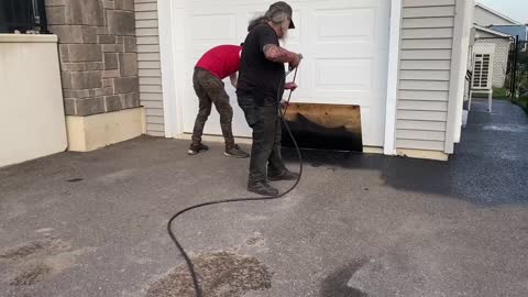 Professional Asphalt Spray Sealing: “The Kitty Cat One” Top Coats Pavement Maintenance