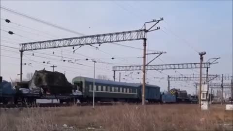 Train from Crimea to melitopol with zu - 23 - c anti aircraft cannans