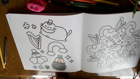 Pusheen St. Patrick's Day Coloring Picture