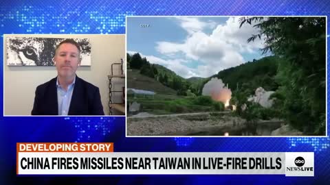 China fires missiles near Taiwan in live-fire drills