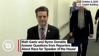 Matt Gaetz and Byron Donalds Talk Race for 'Speaker of the House'