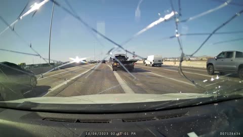 Road Debris Thrown At Windshield